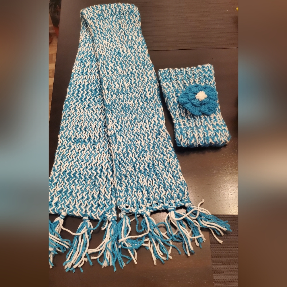 Handmade Crochet Scarf & Headband